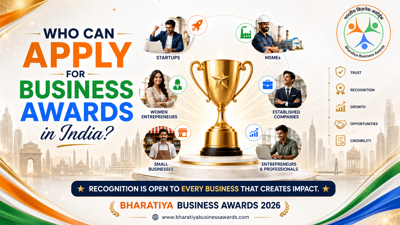 who can apply for business awards in india
